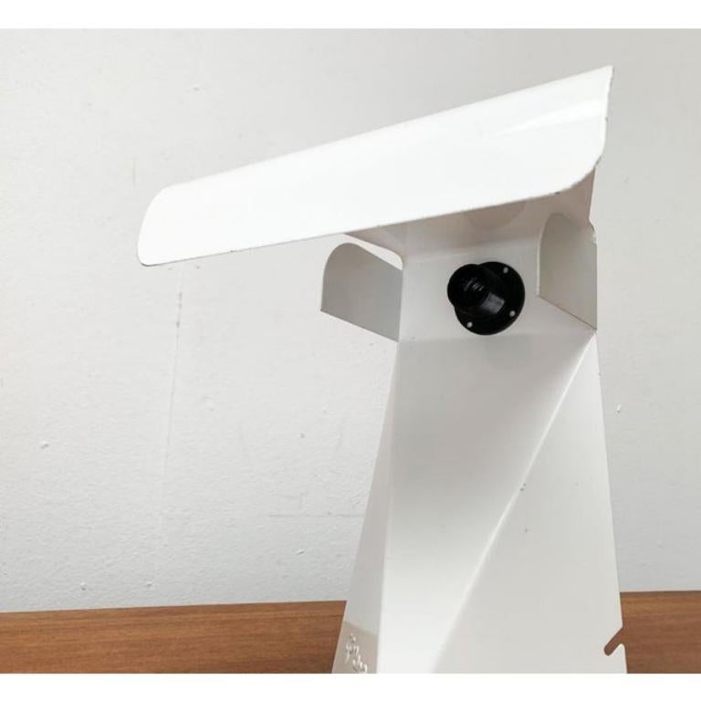 Mid-Century Space Age Italian Minimalist Tole Table Lamp by G. Grego, 1960s For Sale 2
