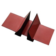 Mid-Century Space Age Italian Modern Red Plastic Books Holder by Corus Associati