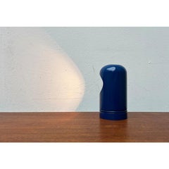 Mid-Century Modern Table Lamp, Blue Metal, Italian Design, 1960s
