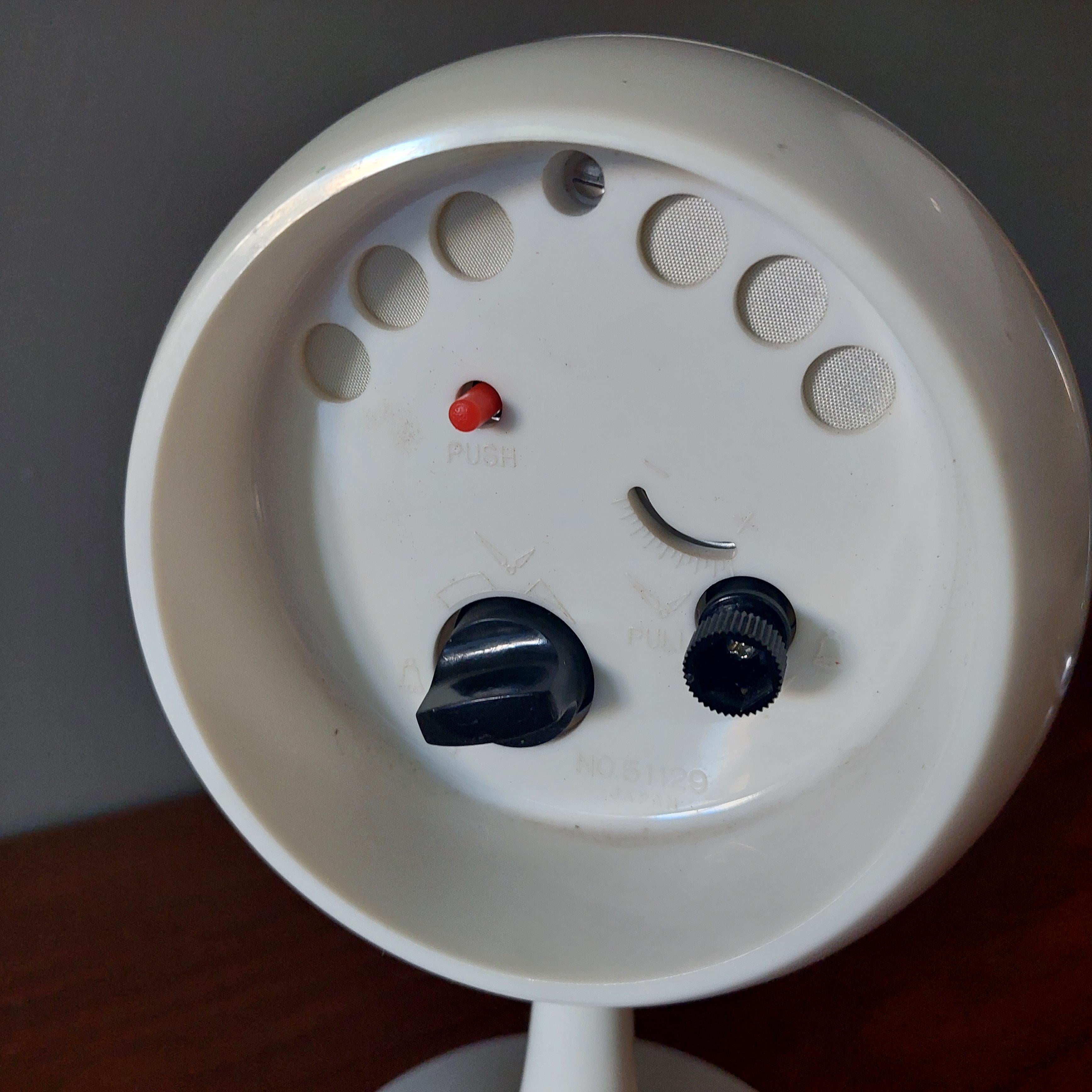 Mid Century Space Age Japan  Alarm table Clock From Rhythm, 1960s 70s 3