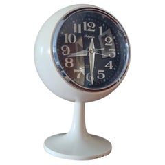 Retro Mid Century Space Age Japan  Alarm table Clock From Rhythm, 1960s 70s