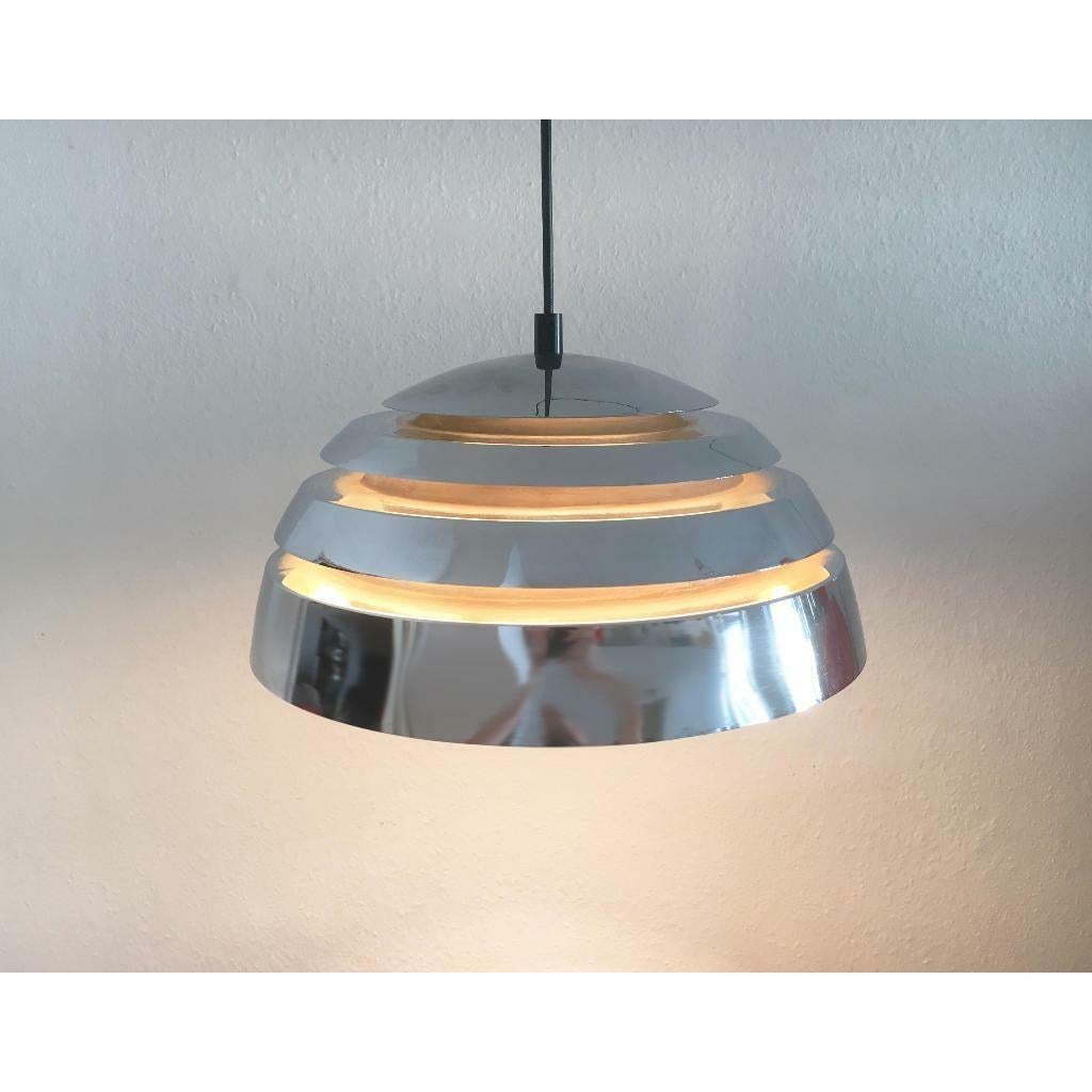 Lampada a sospensione a lamelle di Hans-Agne Jakobsson, 1960, metà del secolo scorso. in vendita 4