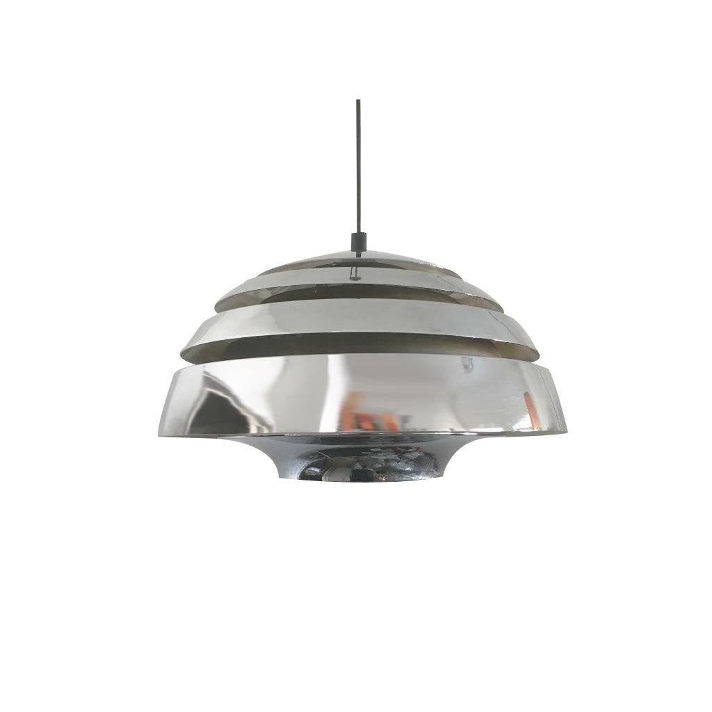 Lampada a sospensione a lamelle di Hans-Agne Jakobsson, 1960, metà del secolo scorso.