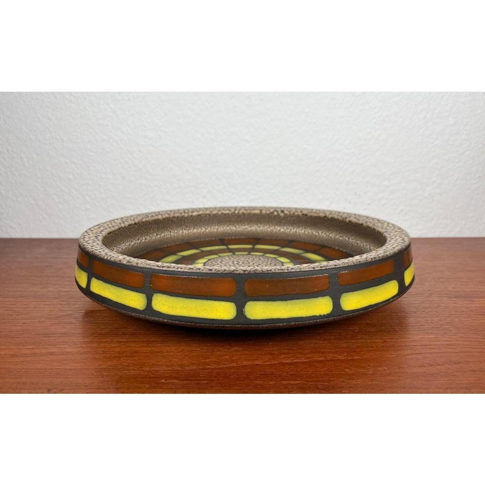 Mid-Century Space Age Large Pottery Bowl from Knabstrup, Denmark, 1960s For Sale 5