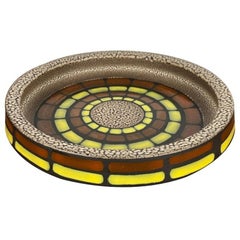 Grand bol en poterie du milieu du siècle A Space de Knabstrup, Danemark, années 1960