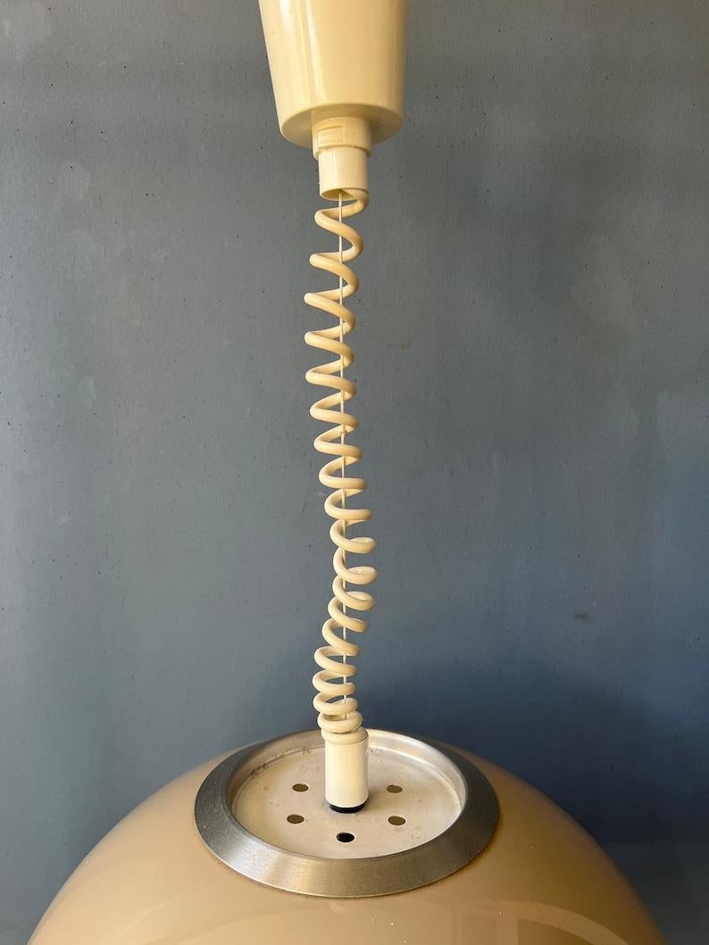 Mid Century Space Age  Light Fixture Mushroom Pendant Lamp by Dijkstra, 1970s For Sale 4