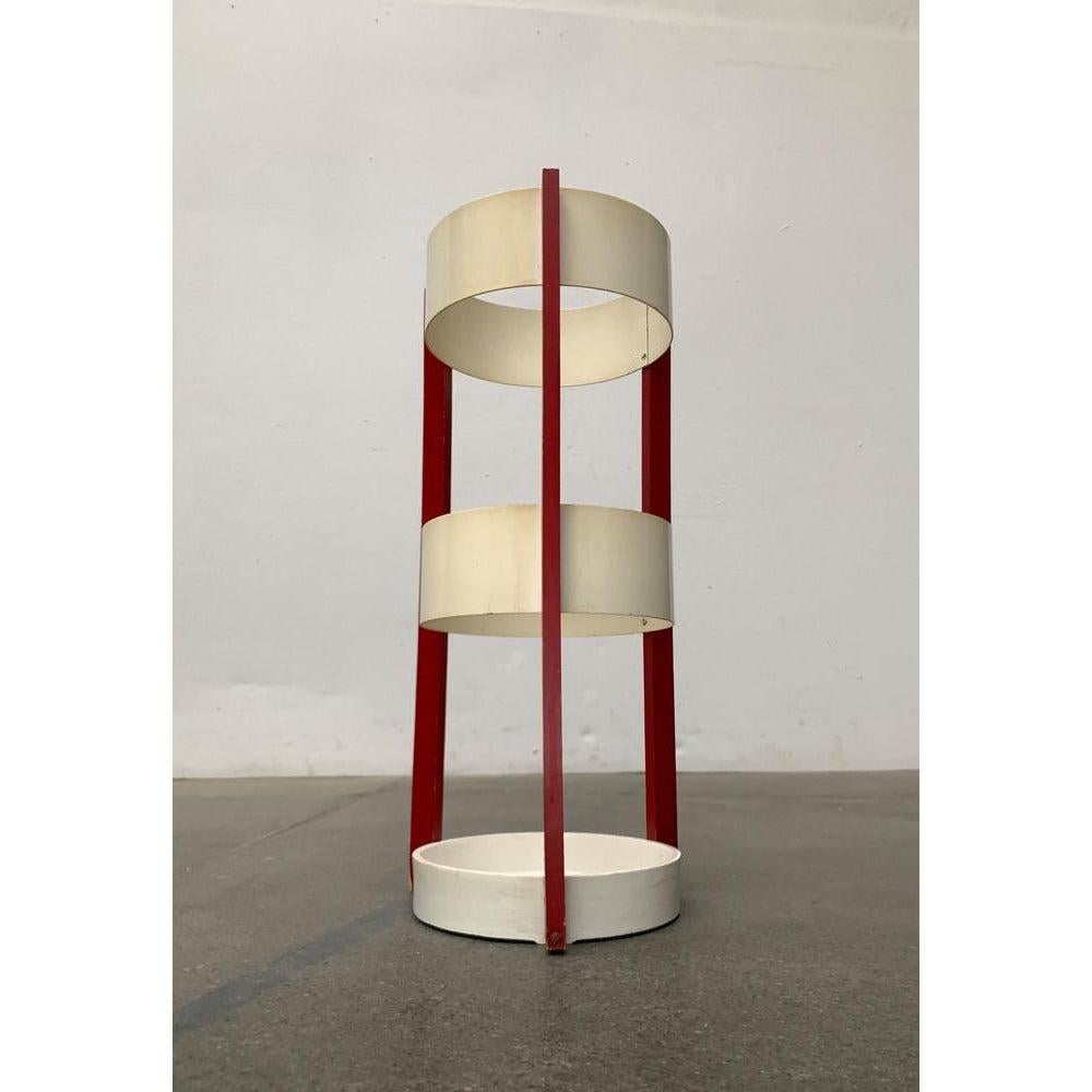 XX secolo Portaombrelli in metallo e legno dell'era spaziale di metà secolo, anni '60 in vendita