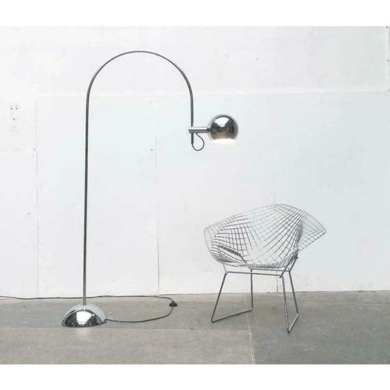 Lampada da terra ad arco in metallo e cromo di Cosack, 1960 in vendita 4