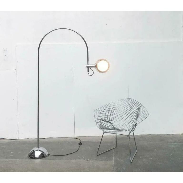 Mid-Century moderno Lampada da terra ad arco in metallo e cromo di Cosack, 1960 in vendita