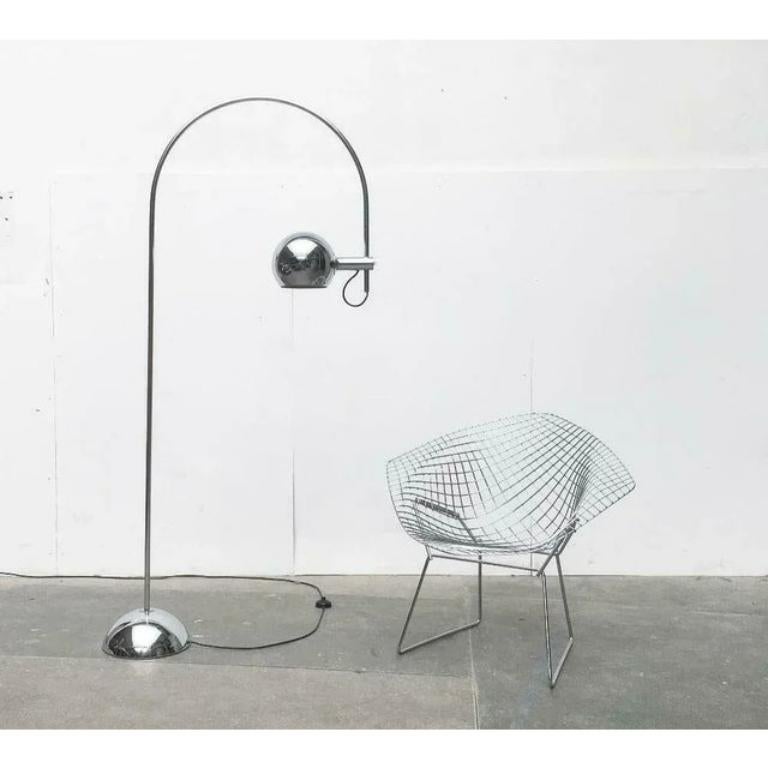 XX secolo Lampada da terra ad arco in metallo e cromo di Cosack, 1960 in vendita