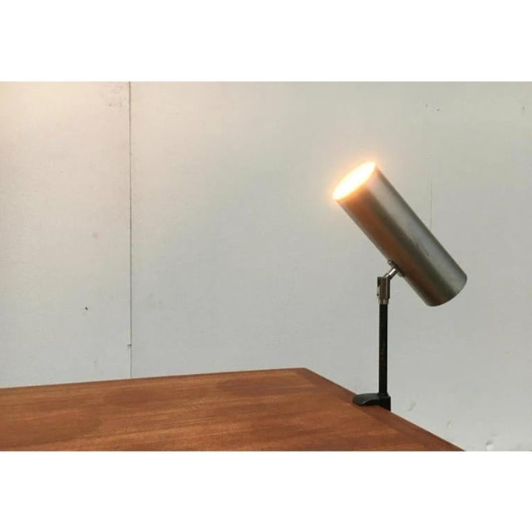 Mid-Century Space Age Minimalist Clamp Table or Shelf Lamp, 1960s For Sale 4