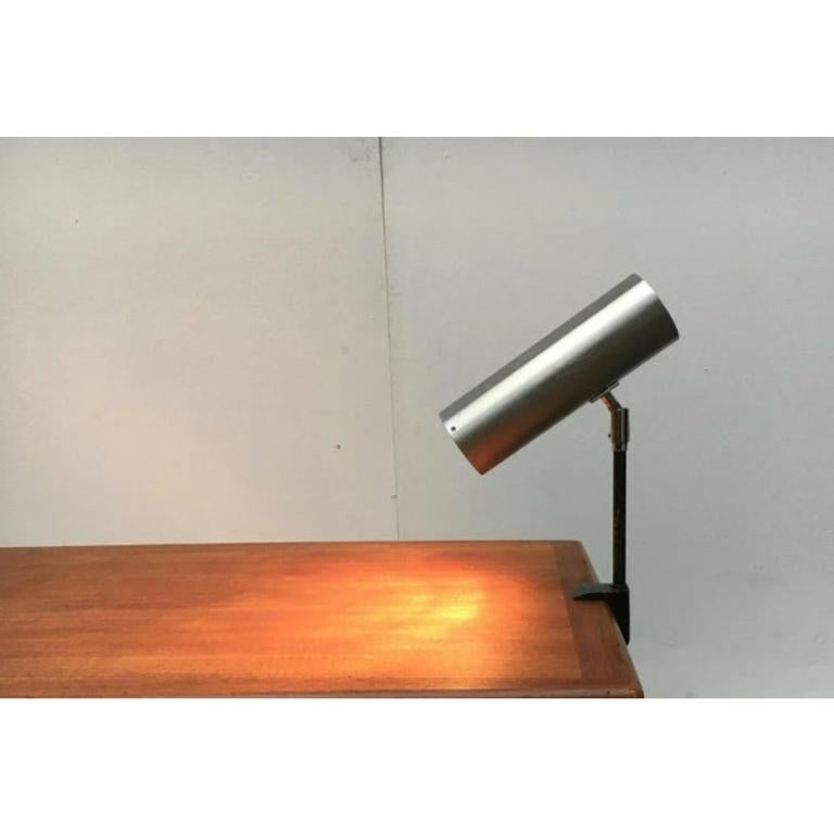 Mid-Century Space Age Minimalist Clamp Table or Shelf Lamp, 1960s For Sale 5