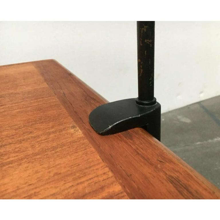 20th Century Mid-Century Space Age Minimalist Clamp Table or Shelf Lamp, 1960s For Sale