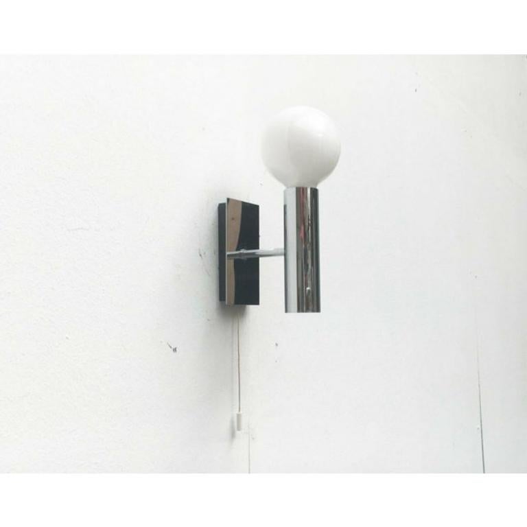 Lampada da parete minimalista tedesca in cromo di Hustadt, 1960 in vendita 3