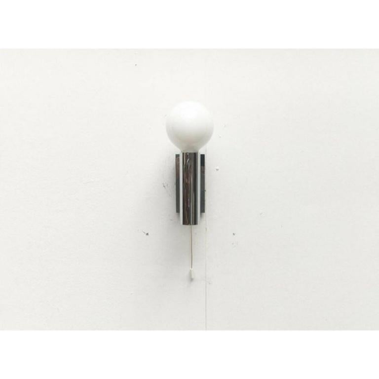 Lampada da parete minimalista tedesca in cromo di Hustadt, 1960 in vendita 4
