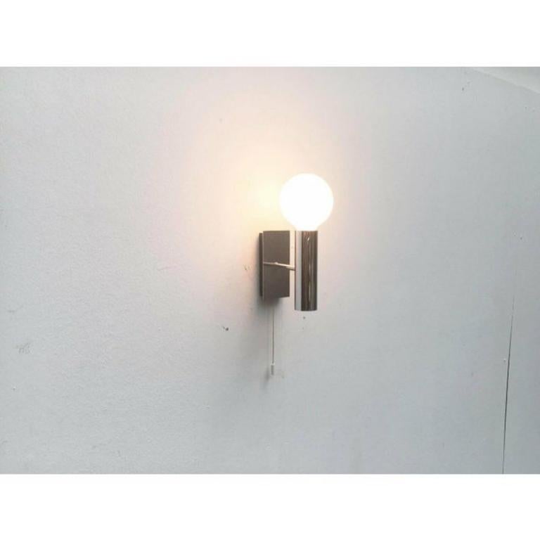 Lampada da parete minimalista tedesca in cromo di Hustadt, 1960 in vendita 1