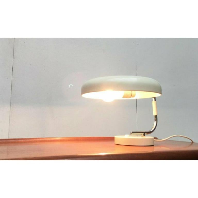 Mid-Century Modern Lampe de table allemande minimaliste de l'ère spatiale du milieu du siècle dernier de Hustadt Leuchten, années 1960 en vente