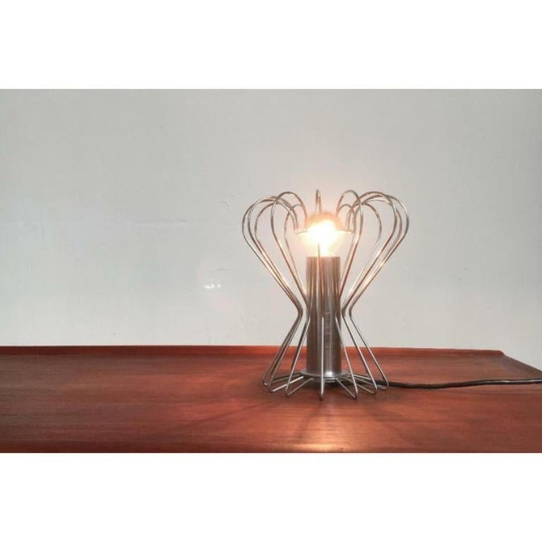 Mid-Century Space Age Minimalist Wire Table Lamp, 1960s For Sale 4