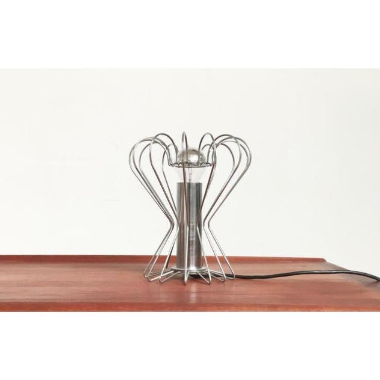 Mid-Century Space Age Minimalist Wire Table Lamp, 1960s For Sale 5