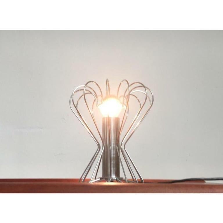 Mid-Century Space Age Minimalist Wire Table Lamp, 1960s For Sale 6