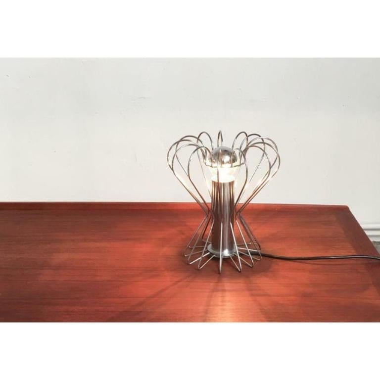 20th Century Mid-Century Space Age Minimalist Wire Table Lamp, 1960s For Sale
