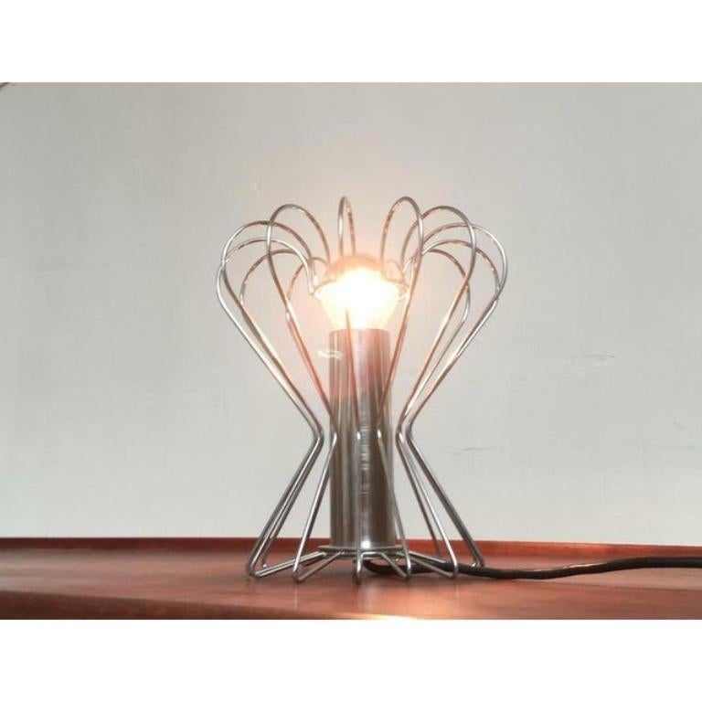 Mid-Century Space Age Minimalist Wire Table Lamp, 1960s For Sale 2
