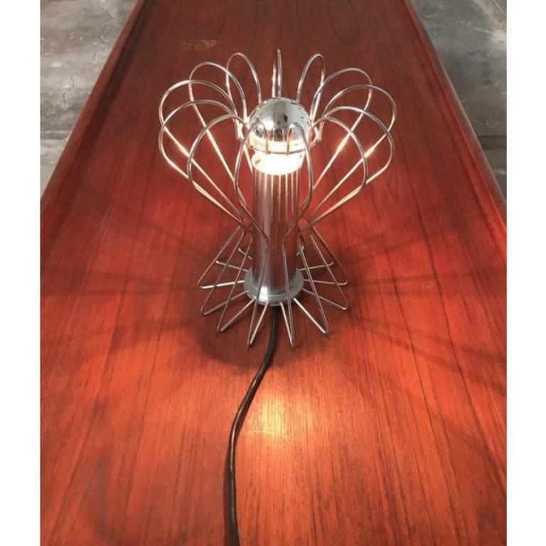 Mid-Century Space Age Minimalist Wire Table Lamp, 1960s For Sale 3