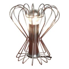 Minimalistische Mid-Century Space Age-Tischlampe aus Draht, 1960er Jahre