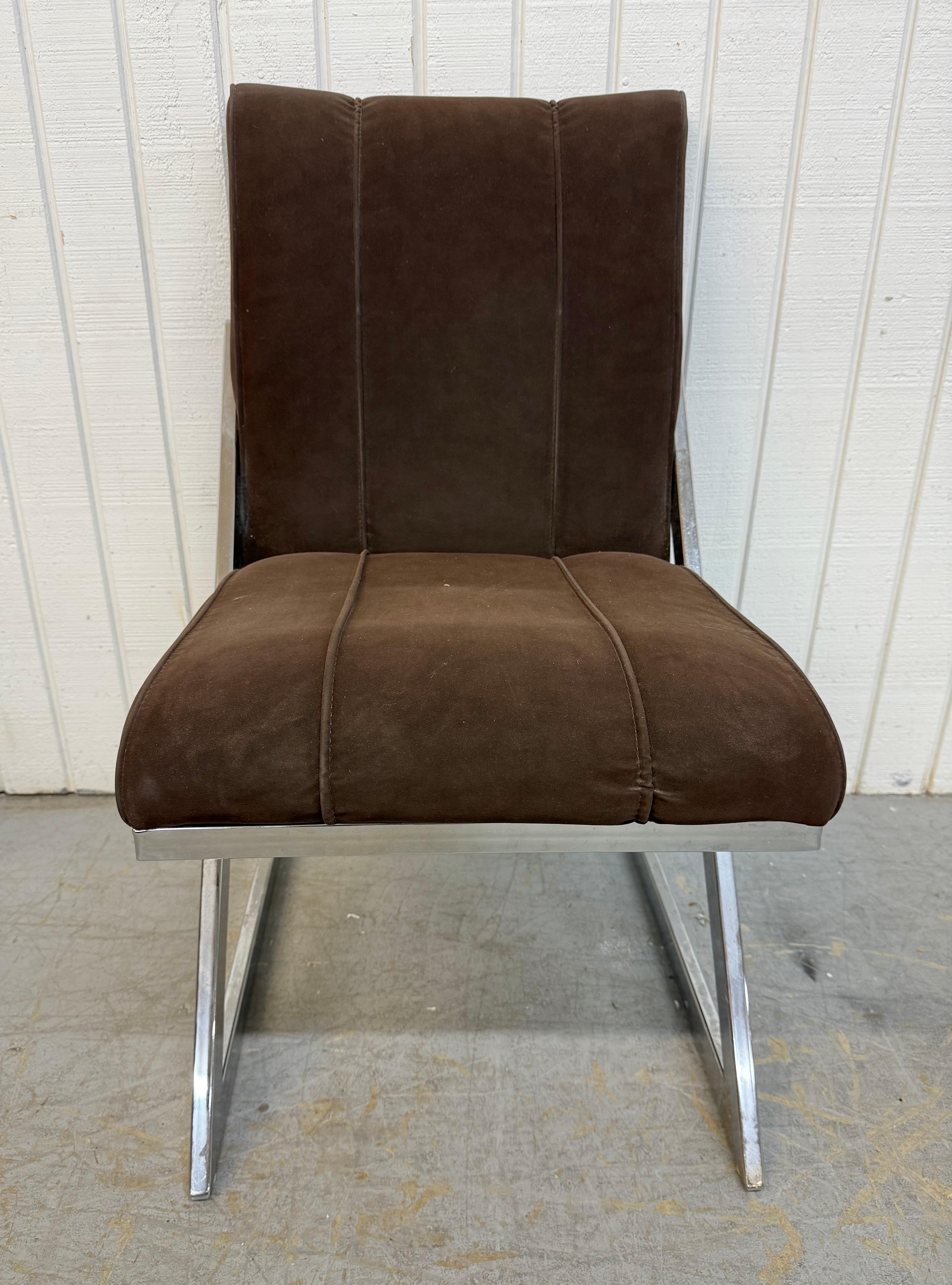 Sillas de Comedor Cromadas Modernas de Mitad de Siglo Space Age - Set de 6 Estadounidense en venta