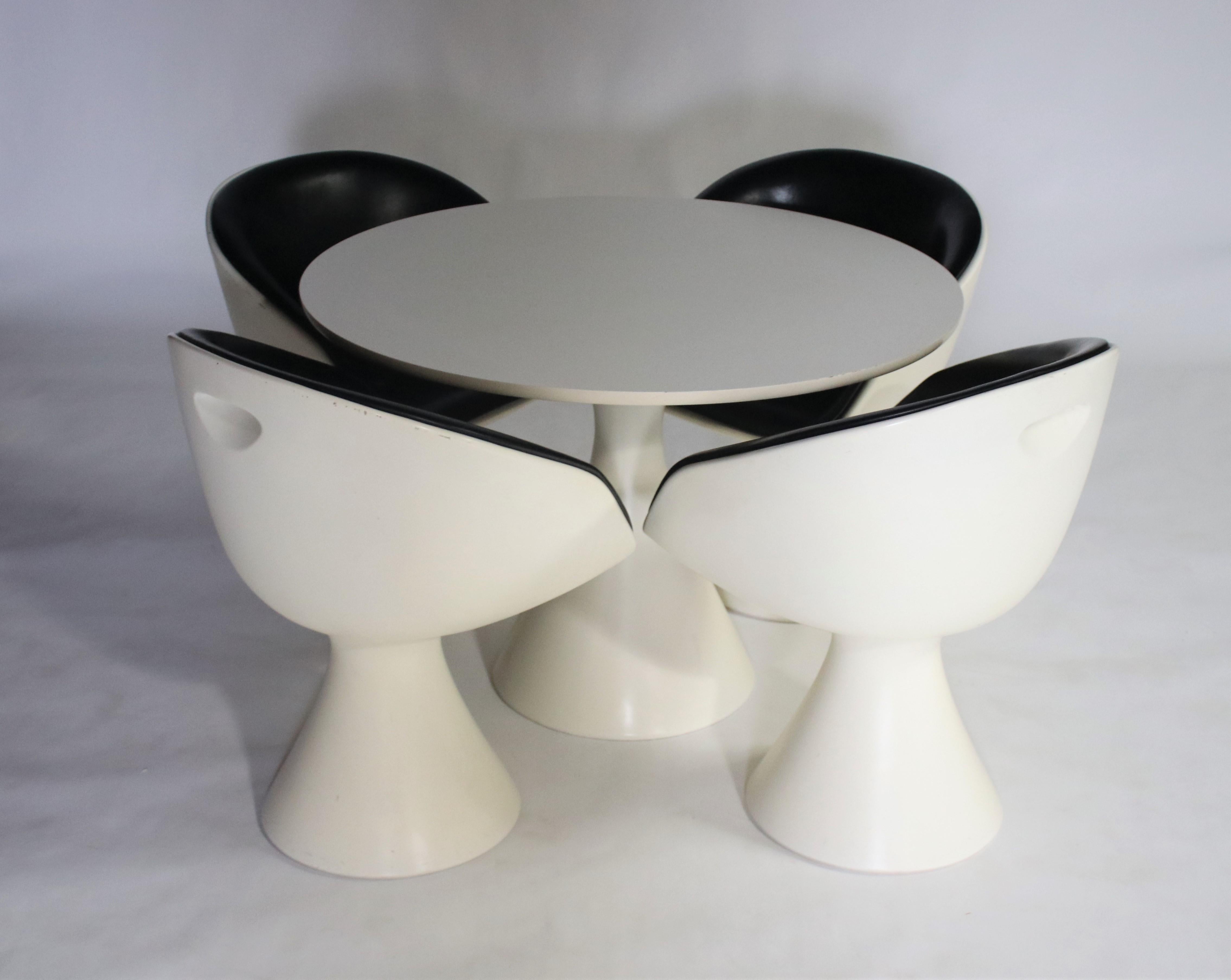 American Midcentury Space Age Modern Dining Set by Hollen, Inc