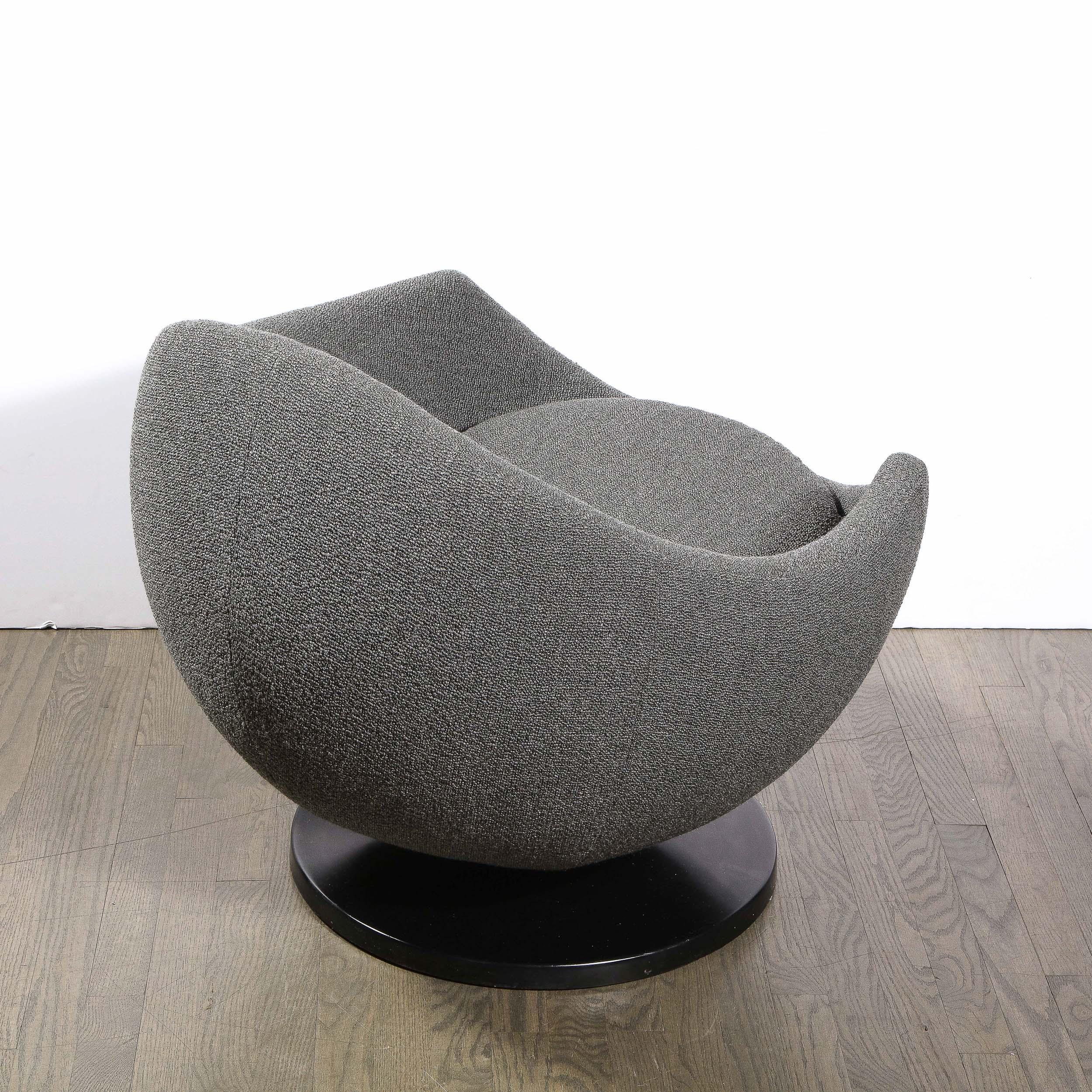 Mid-Century Modern Mid-Century Space Age Modern Egg Form Chair in Holly Hunt Fabric