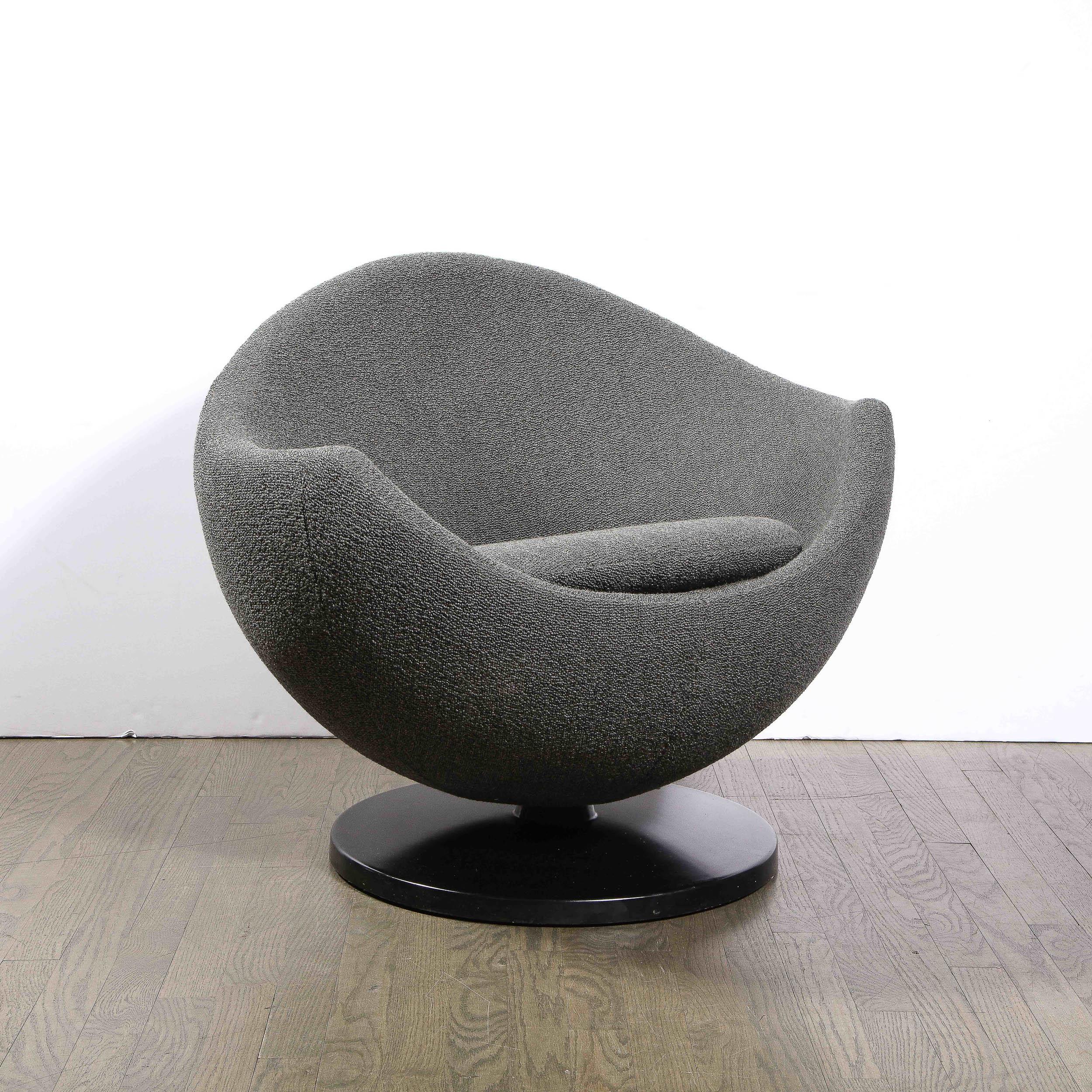 Mid-20th Century Mid-Century Space Age Modern Egg Form Chair in Holly Hunt Fabric