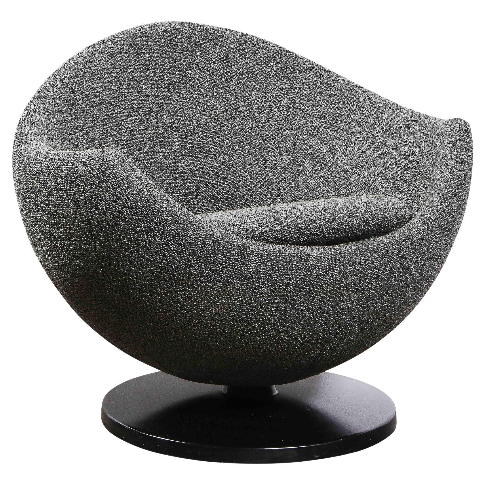 Mid-Century Space Age Modern Egg Form Chair in Holly Hunt Fabric