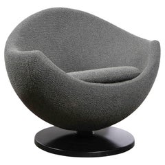 Retro Mid-Century Space Age Modern Egg Form Chair in Holly Hunt Fabric