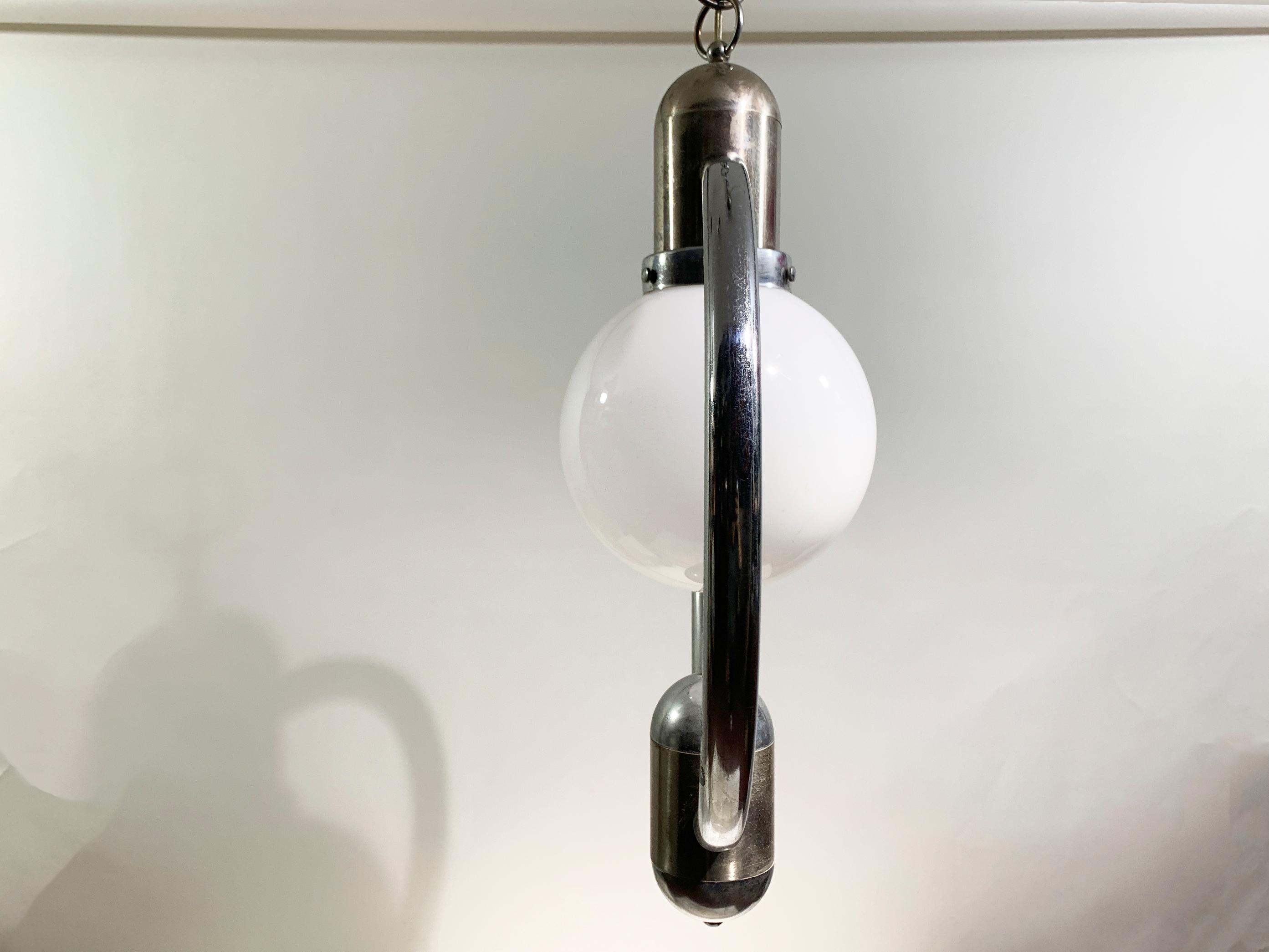 Modernistische Mid-Century-Pendelleuchte aus dem Space Age, ca. 1930er Jahre im Angebot 3