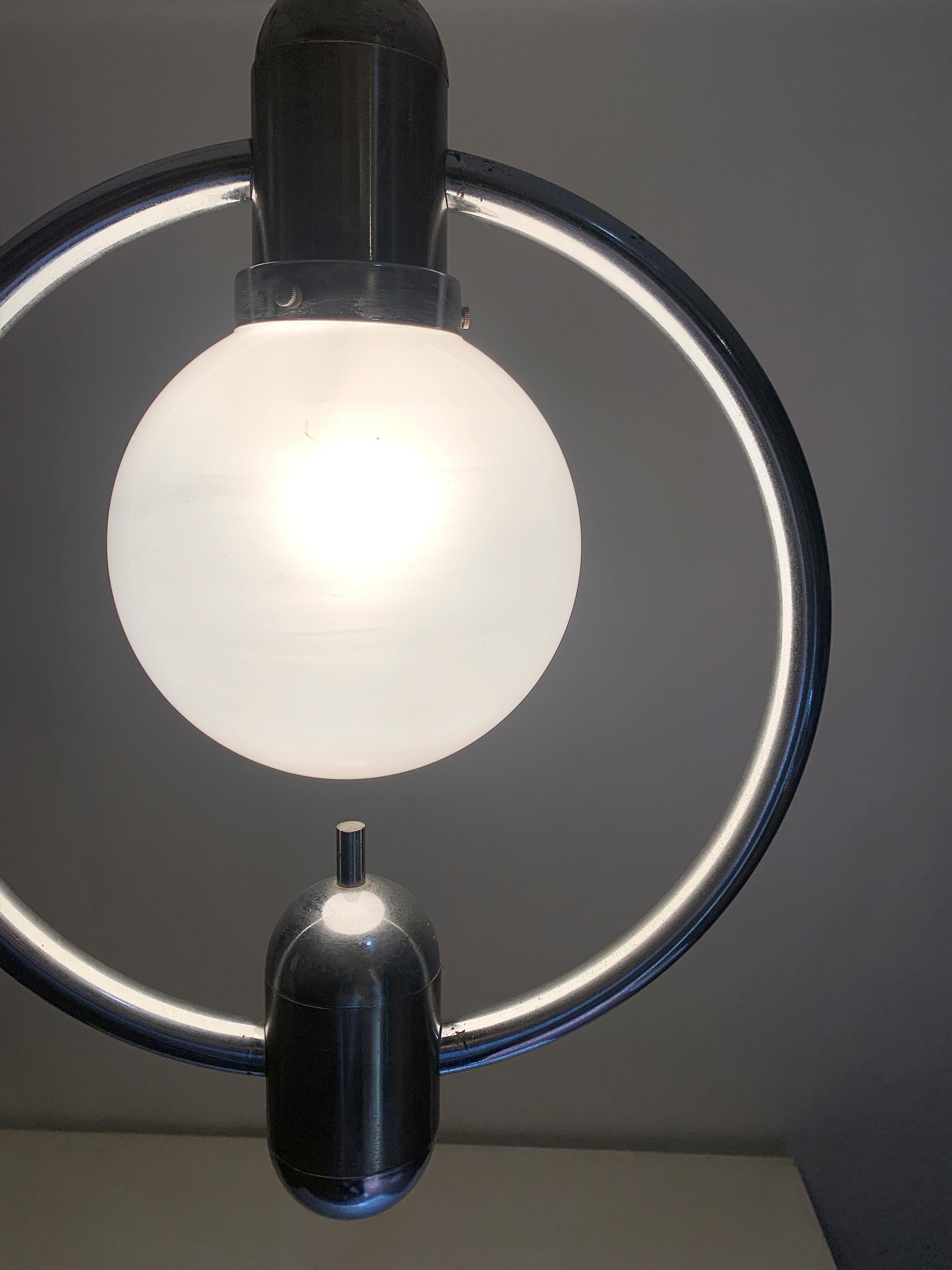 Modernistische Mid-Century-Pendelleuchte aus dem Space Age, ca. 1930er Jahre im Angebot 9