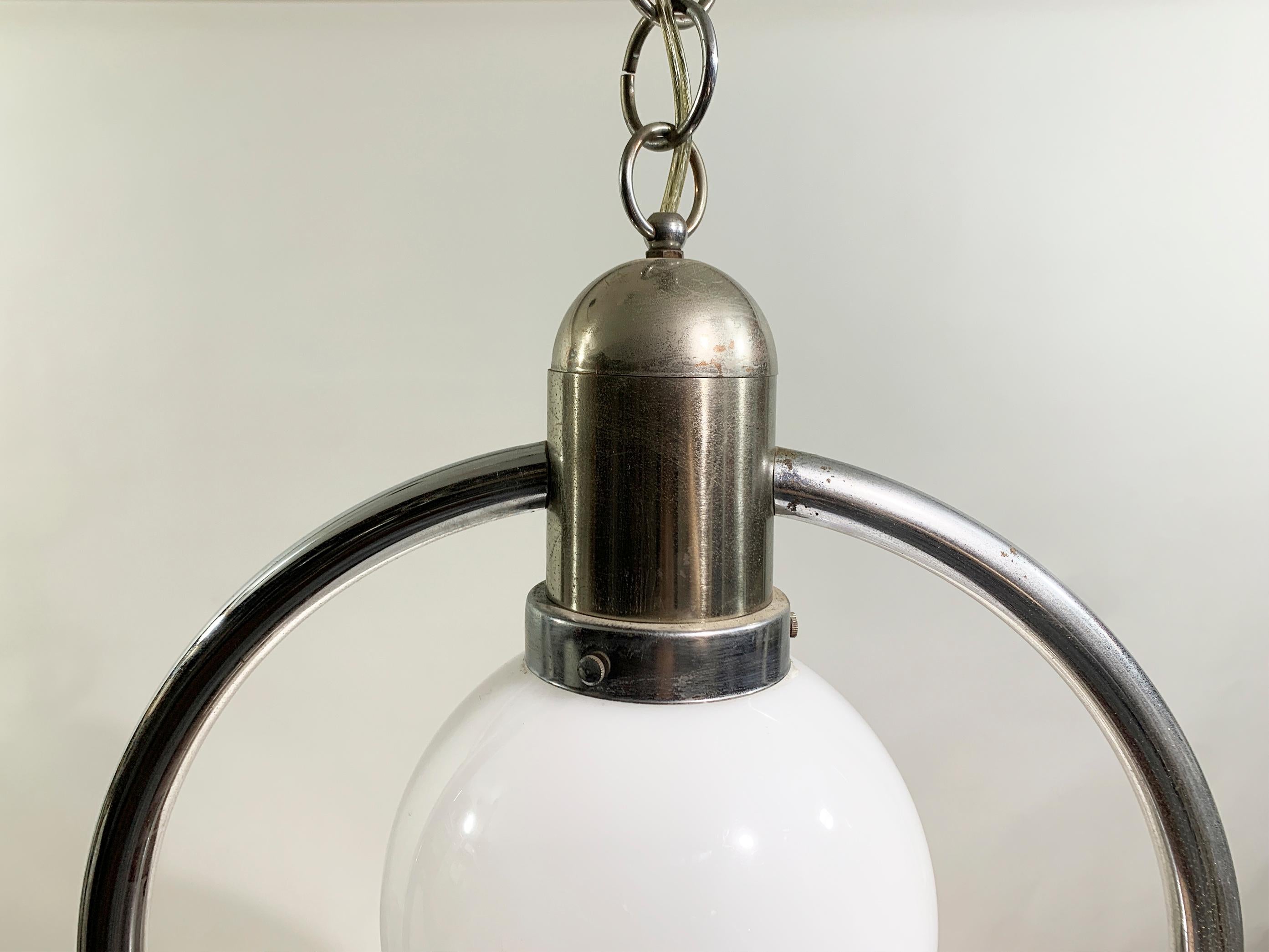 Modernistische Mid-Century-Pendelleuchte aus dem Space Age, ca. 1930er Jahre im Angebot 1