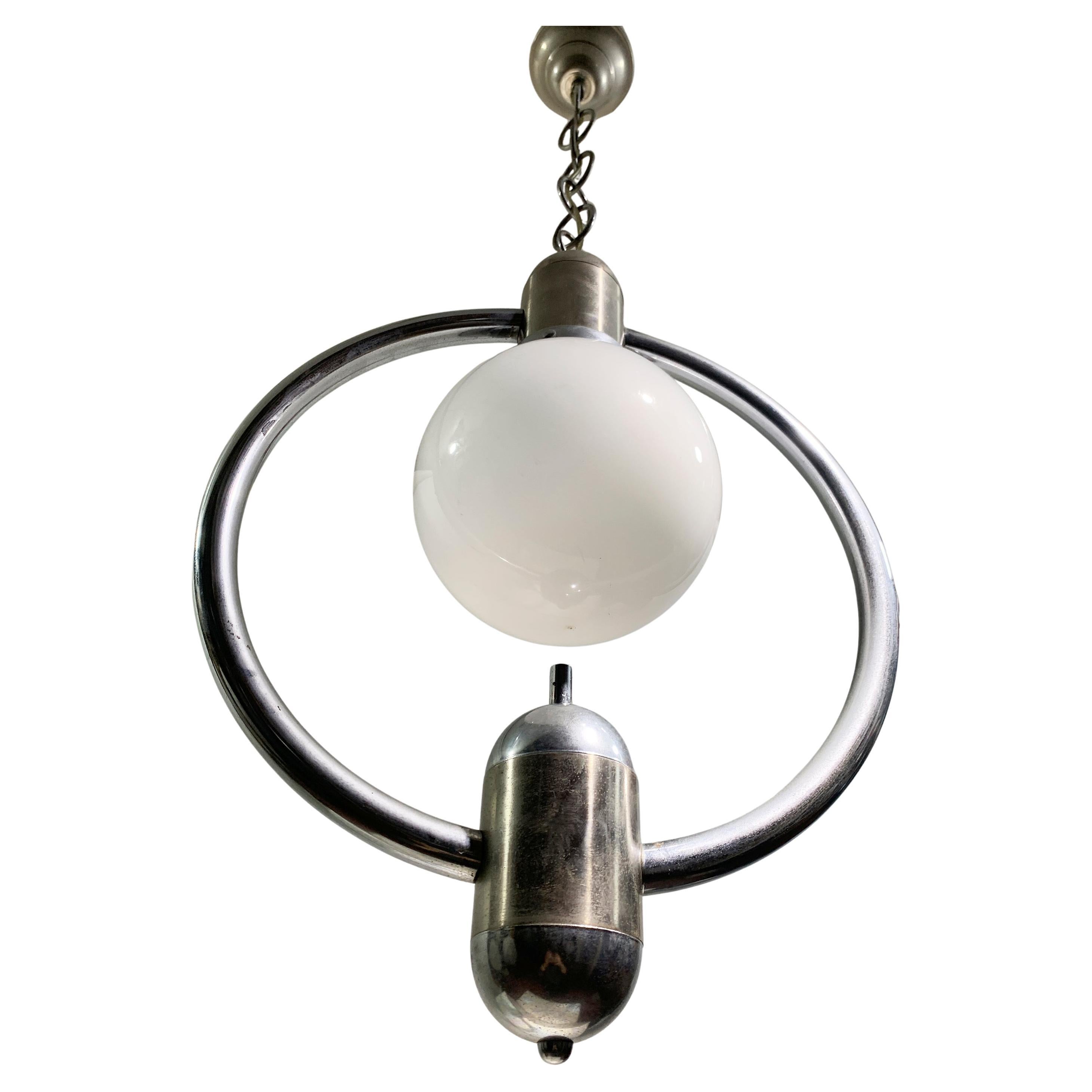 Modernistische Mid-Century-Pendelleuchte aus dem Space Age, ca. 1930er Jahre im Angebot