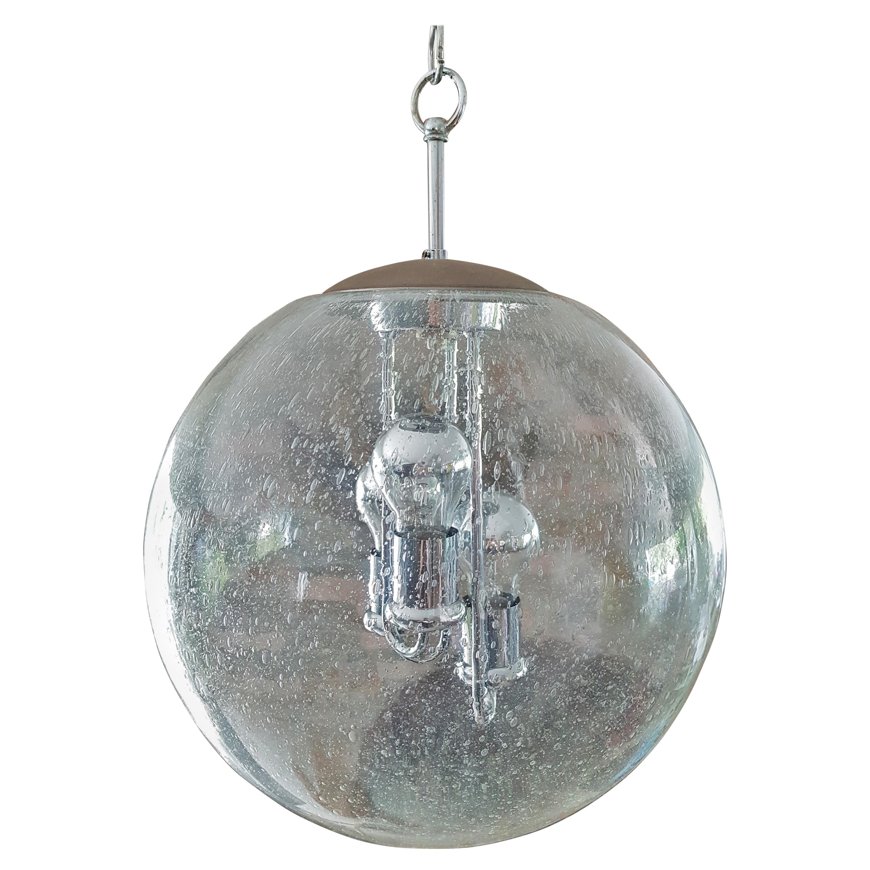 Mid-Century Space Age Murano Blown Glass Globe Bubble Lamp, Doria Germany 1960s