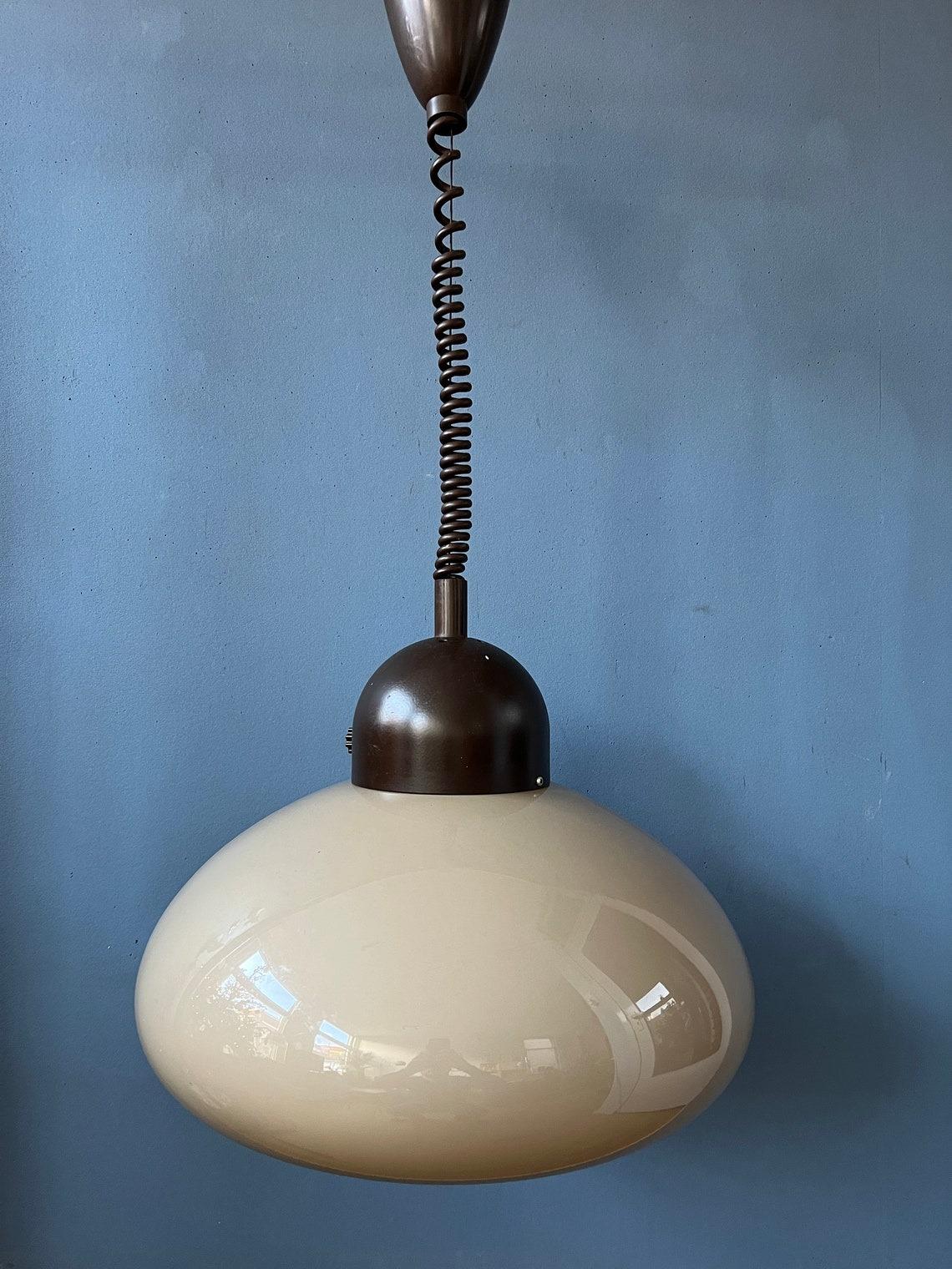 20ième siècle Lampe champignon beige de l'ère spatiale mi-siècle, Dijkstra, 1970 en vente