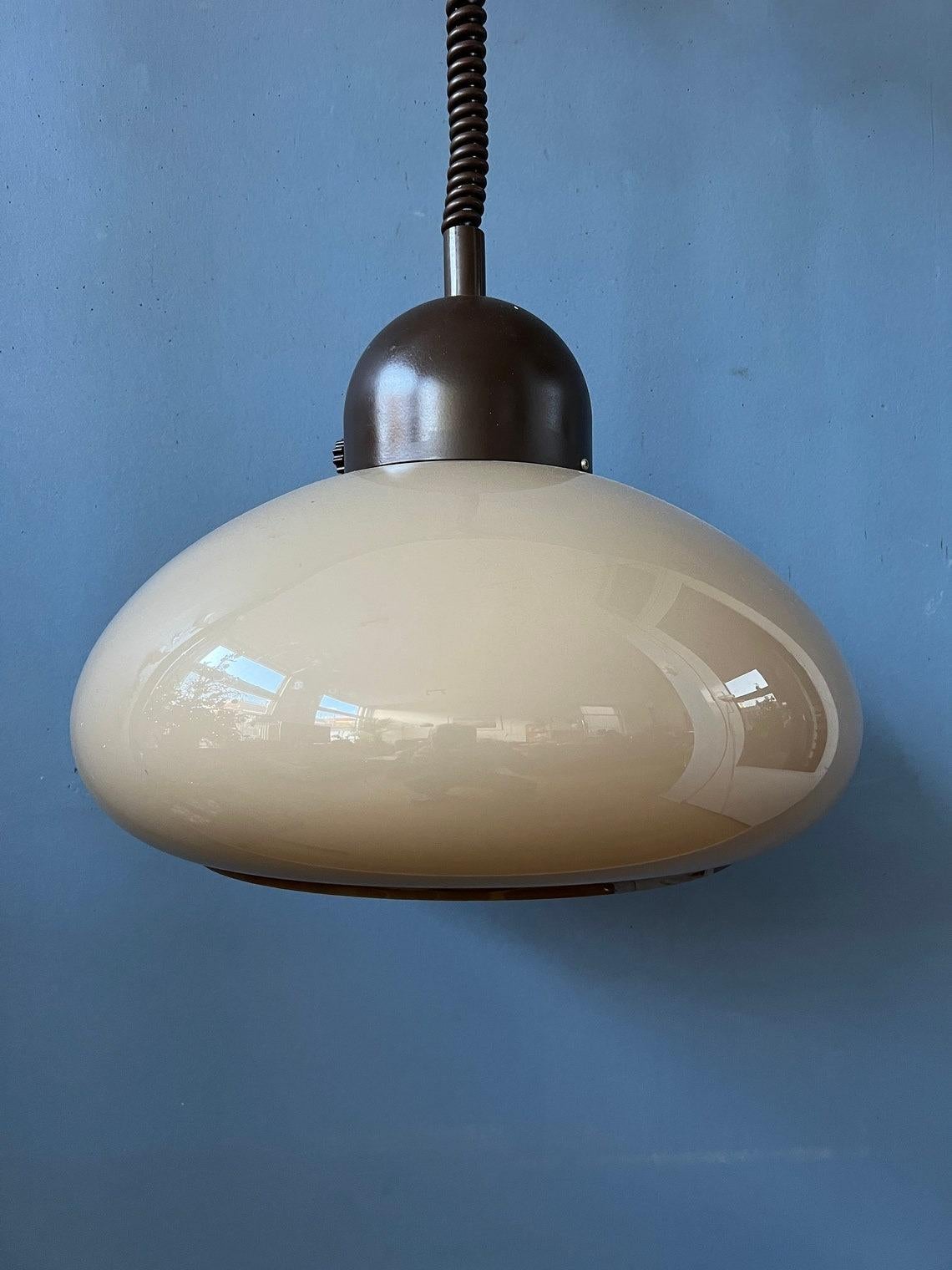 Lampe champignon beige de l'ère spatiale mi-siècle, Dijkstra, 1970 en vente 1