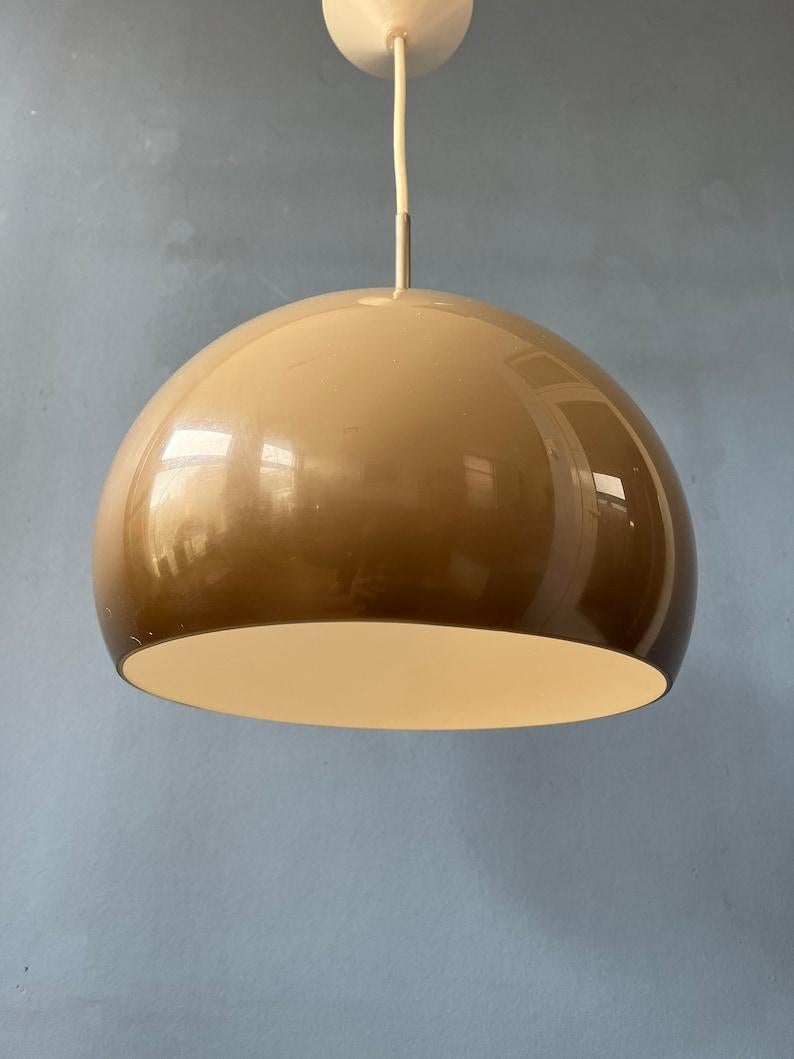 Mid Century Space Age Mushroom Pendant Lamp by Dijkstra, 1970s For Sale 1