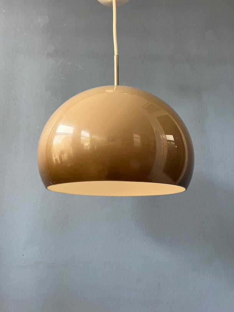 Mid Century Space Age Mushroom Pendant Lamp by Dijkstra, 1970s For Sale 2