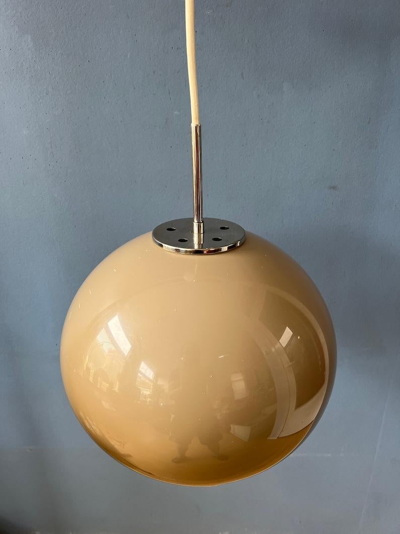 Mid Century Space Age Mushroom Pendant Lamp by Dijkstra, 1970s For Sale 3