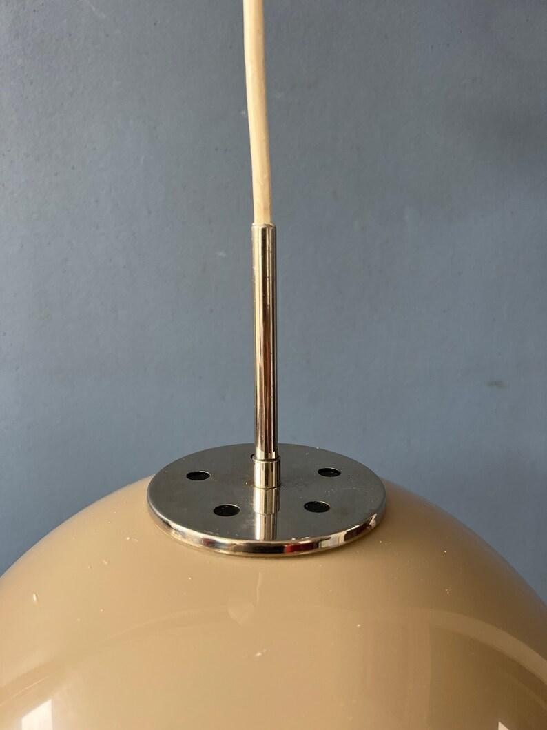 Mid Century Space Age Mushroom Pendant Lamp by Dijkstra, 1970s For Sale 4