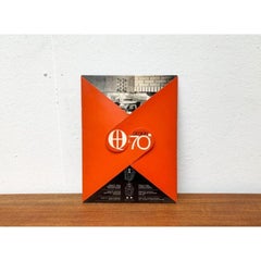 Mid-Century Space Age Orange Folding Pendant Lamp by Gunner Jensen, 1970s