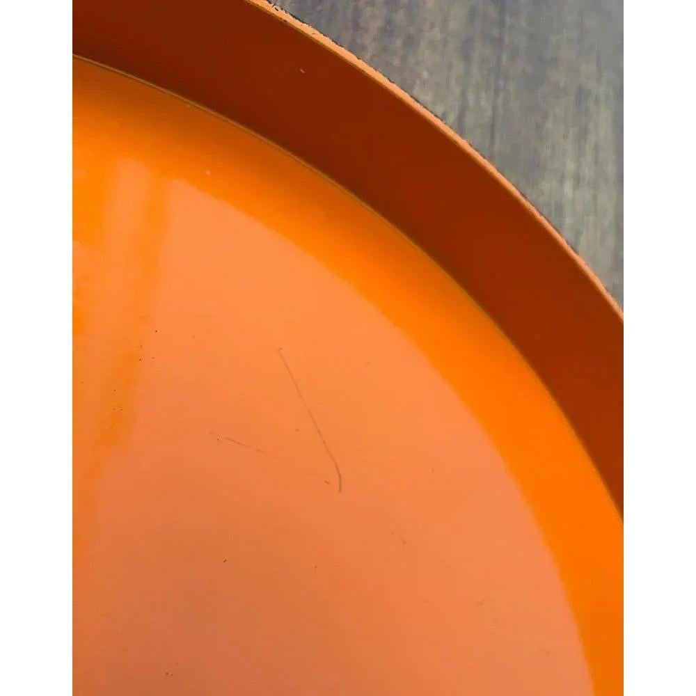 Orangefarbenes Kunststofftablett aus der Jahrhundertmitte des Space Age, 1960er Jahre im Angebot 5