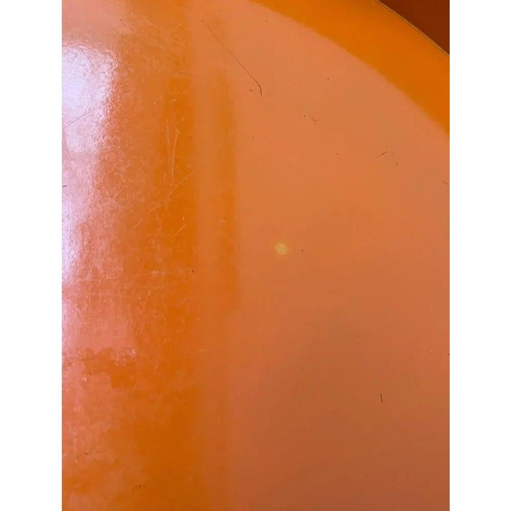Orangefarbenes Kunststofftablett aus der Jahrhundertmitte des Space Age, 1960er Jahre im Angebot 7