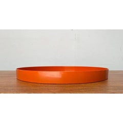 Mid-Century Space Age Orange Plastic Tray, 1960s