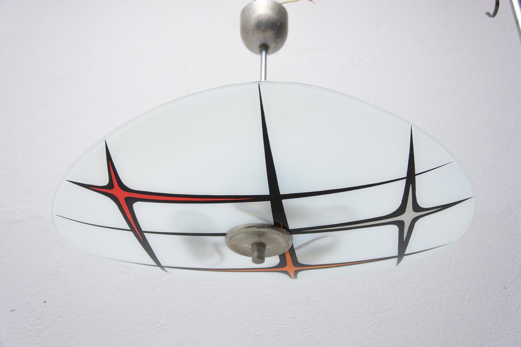 Mid-Century Space Age Pendant, 1960's, Czechoslovakia In Good Condition For Sale In Prague 8, CZ